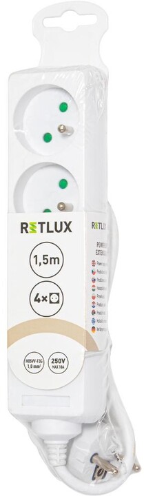 Retlux prodlužovací přívod RPC 06, 4 zásuvky, 1.5m, bílá_1616656036