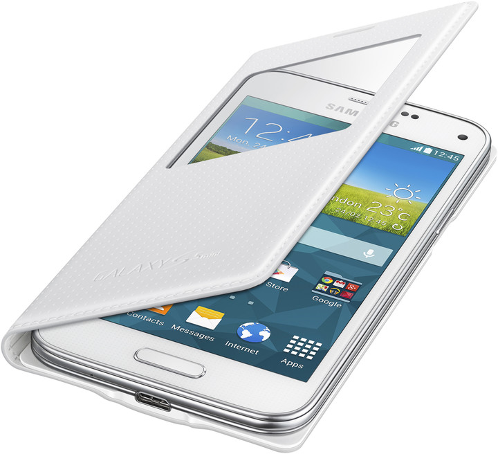 Samsung flipové pouzdro S-view EF-CG800B pro Galaxy S5 mini (SM-G800), bílá_622011139
