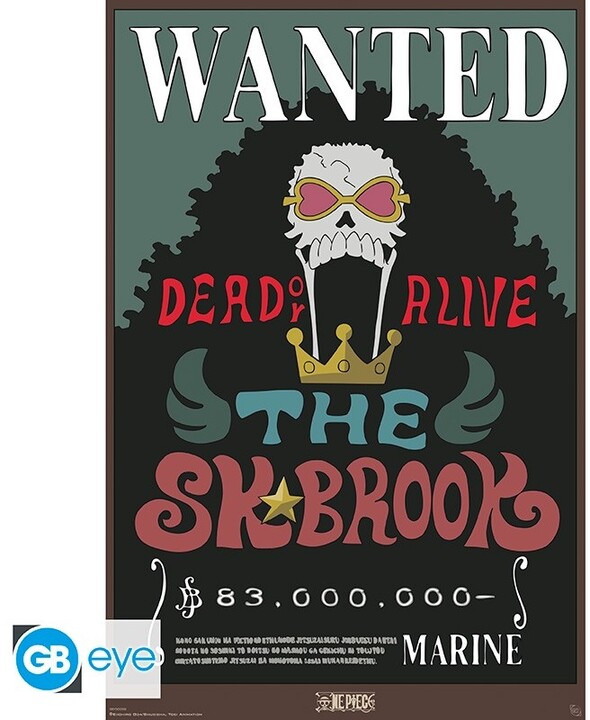 Plakát One Piece - Wanted Brook (91.5x61)_1718527507