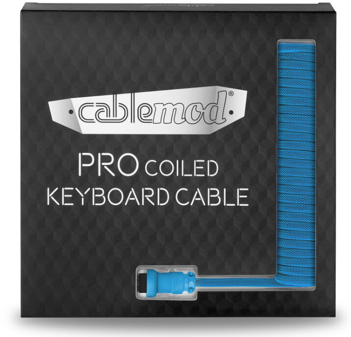 CableMod Pro Coiled Cable, micro USB/USB-A, 1,5m, Spectrum Blue_1307403369