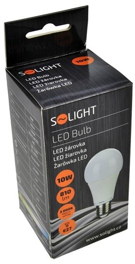 Solight LED žárovka, klasický tvar, 10W, E27, 3000K, 270°, 810lm_1641020170