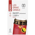 Emos LED hřbitovní svíčka červená, 2x C, venkovní i vnitřní, teplá bílá, senzor_726610680