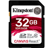 Kingston SDHC Canvas React 32GB 100MB/s UHS-I U3_2003978748
