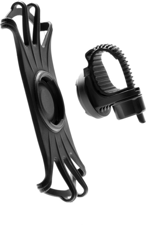 FIXED odnímatelný silikonový držák Bikee 2 pro mobilní telefon, na kolo, černá_806994283