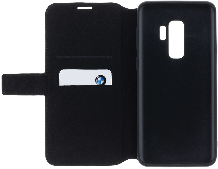 BMW Hexagon Leather Book Case Black pro Samsung G965 Galaxy S9 Plus_938655621