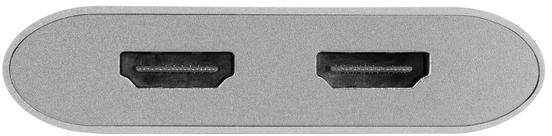 Targus adaptér USB-C - 2x HDMI, M/F, 4K, stříbrná_1791126178