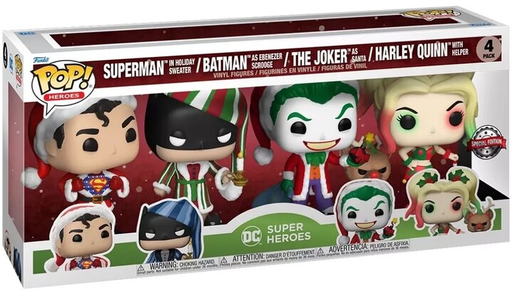 Figurka Funko POP! DC Comics - Superman/Batman/The Joker/Harley Quinn (Heroes 4-Pack)_496177430