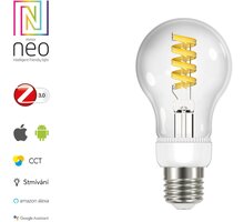 IMMAX NEO Smart LED filamentová žárovka E27, 5W teplá, studená bílá, stmívatelná, Zigbee 3.0