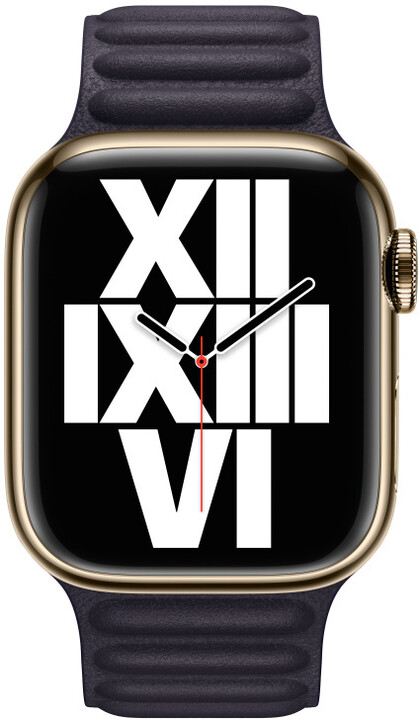 Apple Watch řemínek kožený tah 41mm, M/L, inkoustově fialová_1502862382
