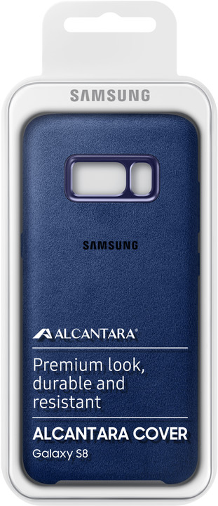 Samsung S8+, zadní kryt - kůže Alcantara, modrá_1107214181