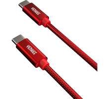 YENKEE kabel YCU C102 RD USB-C, 60W, 2m, červená
