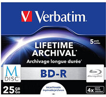 Verbatim BD-R, M-Disc, 4x, 25GB, printable, 5 ks, jewel_1478729263