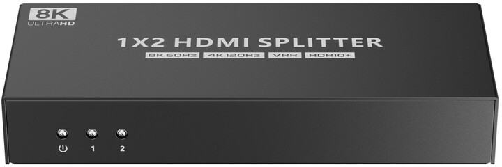 PremiumCord HDMI 2.1 splitter 1-2 porty, 8K@60hz, 4K@120Hz, 1080p, HDR+_904414158