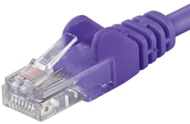 PremiumCord Patch kabel UTP RJ45-RJ45 level 5e, 1m, fialová_443183957