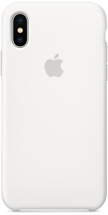 Apple silikonový kryt na iPhone X, bílá_472873280