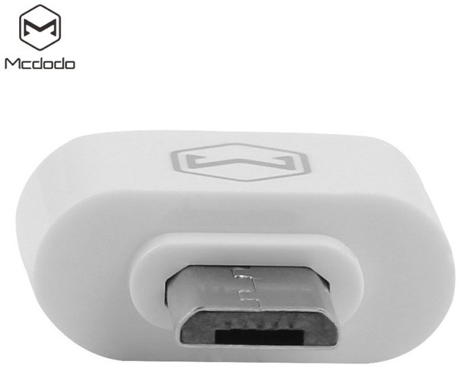 Mcdodo redukce z USB 2.0 A/F na microUSB (18x18x9 mm), bílá_1760060673