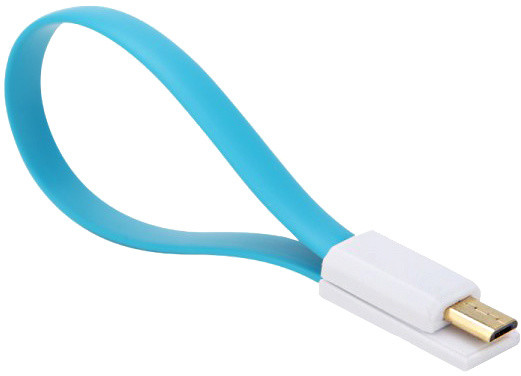 PremiumCord USB, A-B micro, magnetický, modrá - 0,2 m_948128407