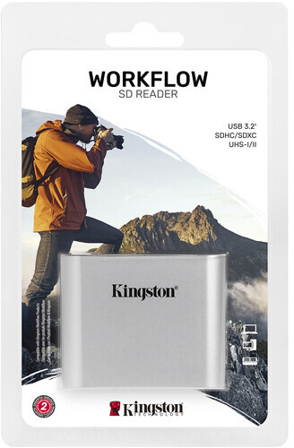 Kingston Workflow SD Reader, stříbrná_64722716