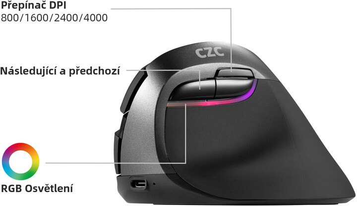 CZC.Office Kite One, ergonomická, bezdrátová, tichá_183560050