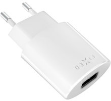 FIXED síťová nabíječka s USB výstupem, 2,4A, bílá_1544391391