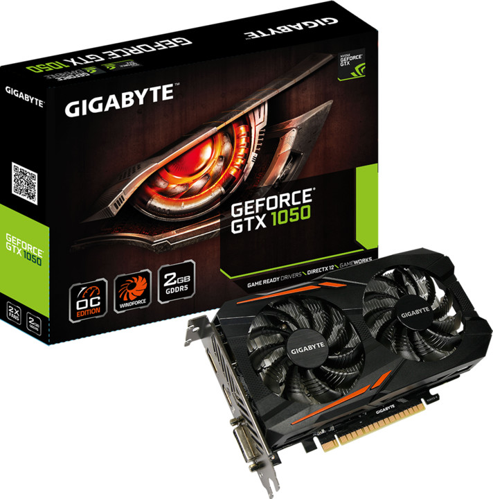 GIGABYTE GeForce GTX 1050 OC 2G, 2GB GDDR5_1277984979