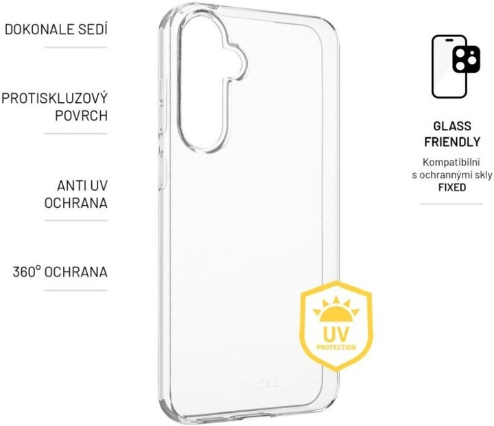 FIXED TPU gelové pouzdro Slim AntiUV pro Samsung Galaxy S23 FE, čirá_224088596