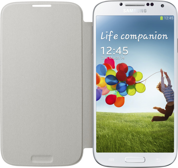 Samsung flip EF-FI950BWEG pro Galaxy S 4, bílá_1445461139
