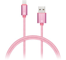 CONNECT IT Wirez Premium Metallic Lightning - USB, rose gold, 1m_1517814781