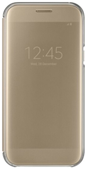 Samsung Galaxy A5 2017 (SM-A520C), flipové pouzdro, Clear View, zlaté_1477805443