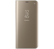 Samsung S8+, Flipové pouzdro Clear View se stojánkem, zlatá_27416655