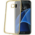 CELLY Laser - lemování s kovovým efektem TPU pouzdro pro Samsung Galaxy S7 Edge, zlatá