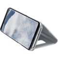Samsung S8+, Flipové pouzdro Clear View se stojánkem, stříbrná_1908738175