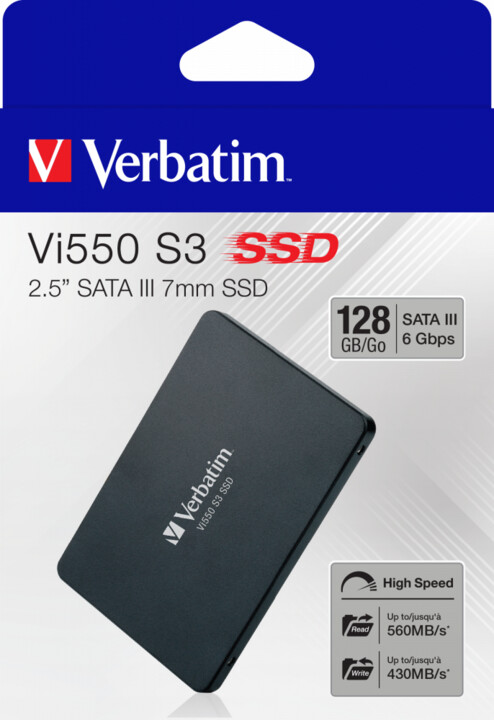 Verbatim Vi550 S3 SSD, 2.5" - 128GB