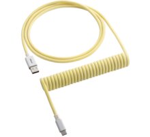 CableMod Classic Coiled Cable, USB-C/USB-A, 1,5m, Lemon Ice_1142051901