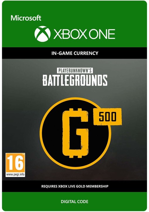 Playerunknown's Battlegrounds - 500 G-Coin (Xbox ONE) - elektronicky