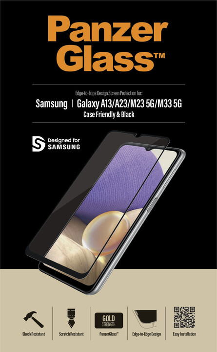 PanzerGlass ochranné sklo Edge-to-Edge pro Samsung Galaxy A13/A23/ M23 5G/M33 5G, černá_1325727194