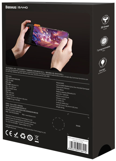 BASEUS gamepad GAMO pro smartphone, bezdrátový, černá_304629964