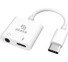 AKASA adaptér USB-C + jack AK-CBCA30-08WH