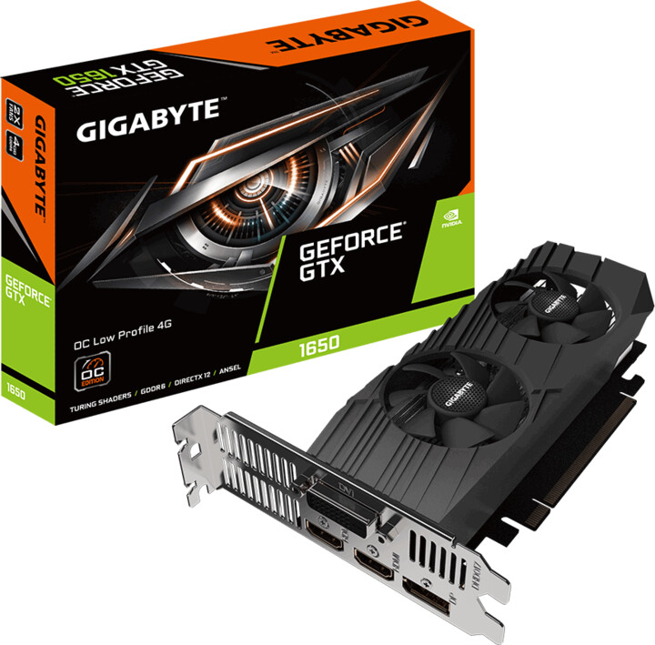 GIGABYTE GeForce GTX 1650 D6 OC Low Profile 4G, 4GB GDDR6_1310658425