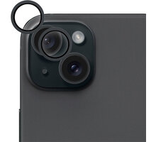 EPICO hliníkové tvrzené sklo na čočky fotoaparátu pro Apple iPhone 15 / 15 Plus, černá 81112151300012