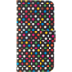 FIXED FIT pouzdro typu kniha pro Samsung Galaxy J6+, motiv Rainbow Dots