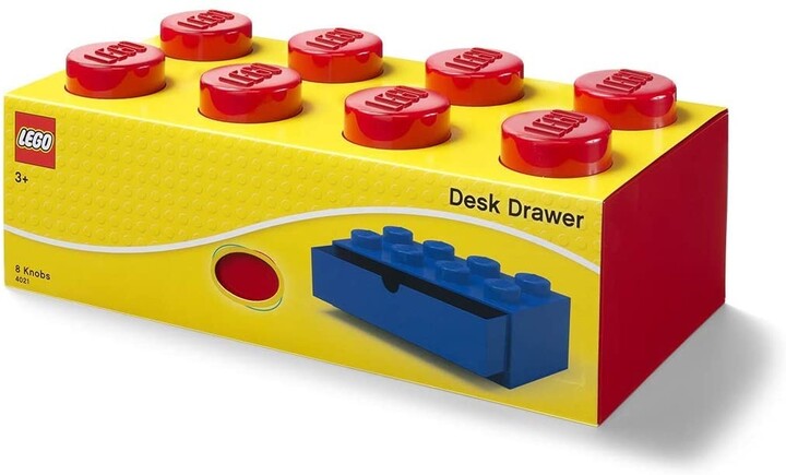 Stolní box LEGO, se zásuvkou, velký (8), červená_641569348