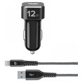 Cellularline Tetra Force Set USB autonabíječky a Lightning kabelu 12W, MFI certifikace, černá_1594339137