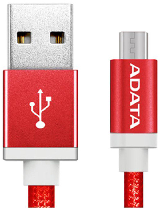 ADATA Micro USB kabel pletený, 1m, červený_161183884
