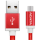 ADATA Micro USB kabel pletený, 1m, červený