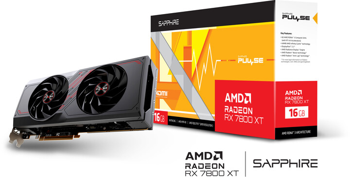 Sapphire PULSE AMD Radeon™ RX 7800 XT GAMING 16GB, 16GB GDDR6_2025433105