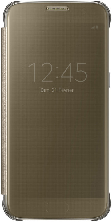 Samsung EF-ZG930CF Flip Clear View Galaxy S7, Gold (v ceně 949 Kč)_730665686