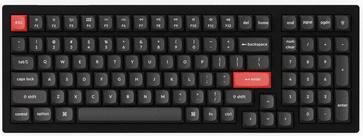 Keychron vyměnitelné klávesy double shot PBT, OSA, full set, dark black, US_558255301