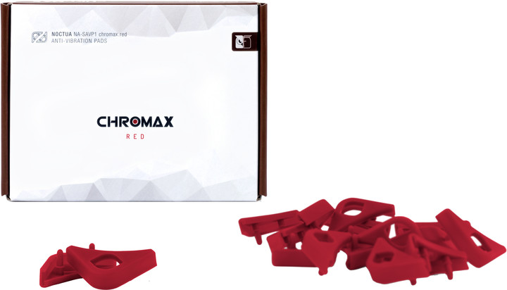 Noctua podložky NA-SAVP1 Chromax Anti-Vibration Pad, červená (16ks)