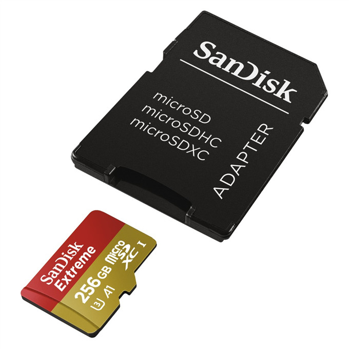 SanDisk Micro SDXC Extreme 256GB 100MB/s A1 UHS-I U3 V30 + SD adaptér_1507200443